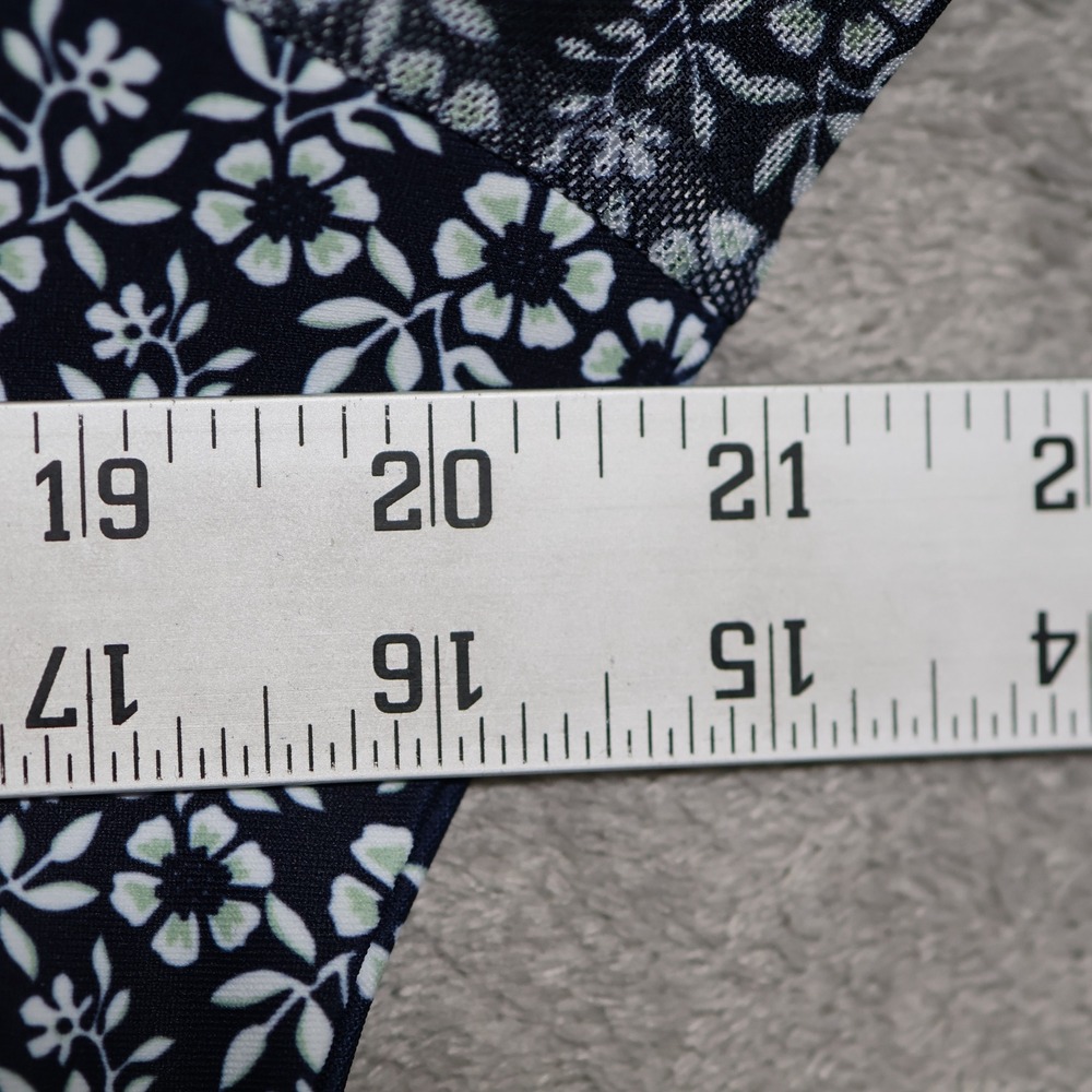 Smith & Quinn 1/4 Zip Pullover Womens Medium Navy Blue White Floral Golf Preppy - Picture 4 of 8